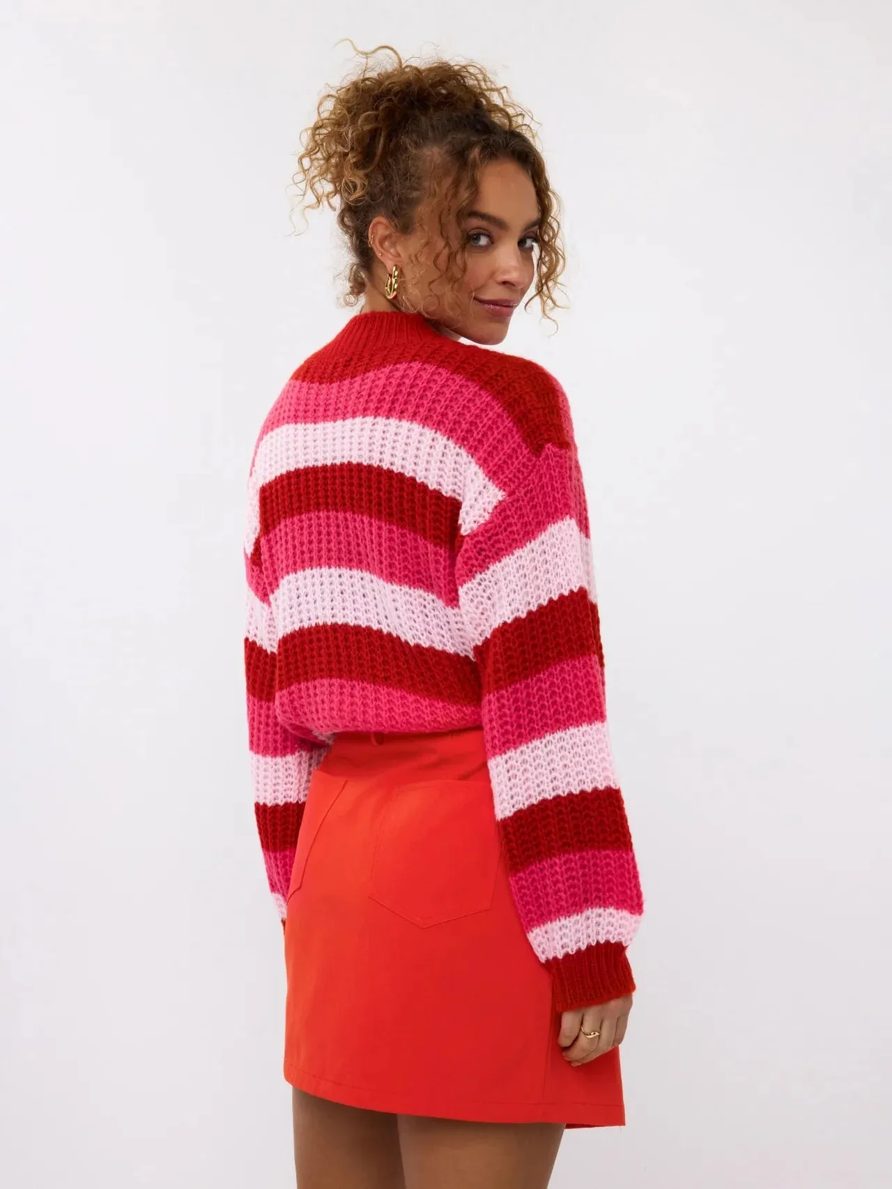 Ydence Knitted sweater Annelies pink red