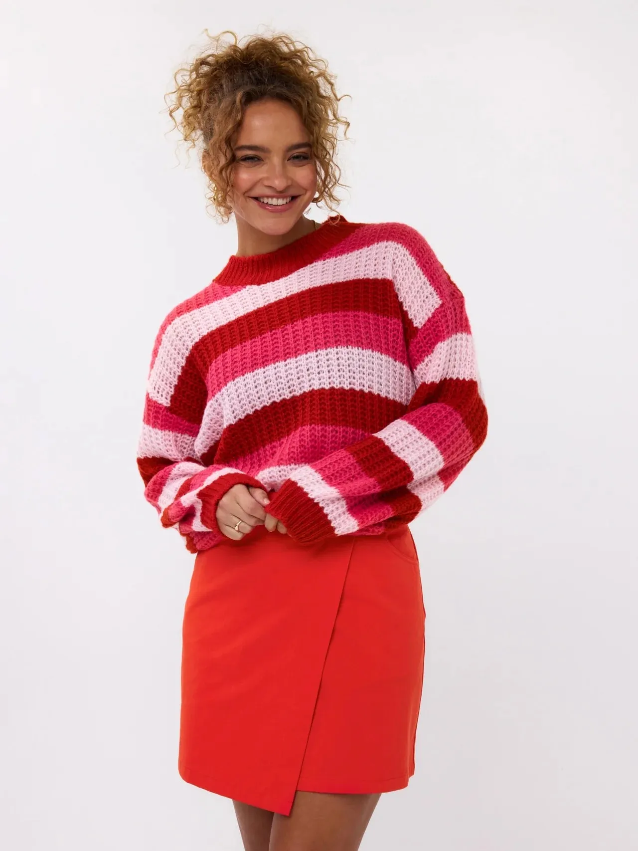 Ydence Knitted sweater Annelies pink red