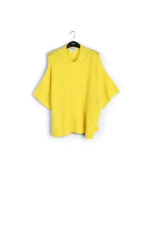 Yellow boxy cut knit sweater