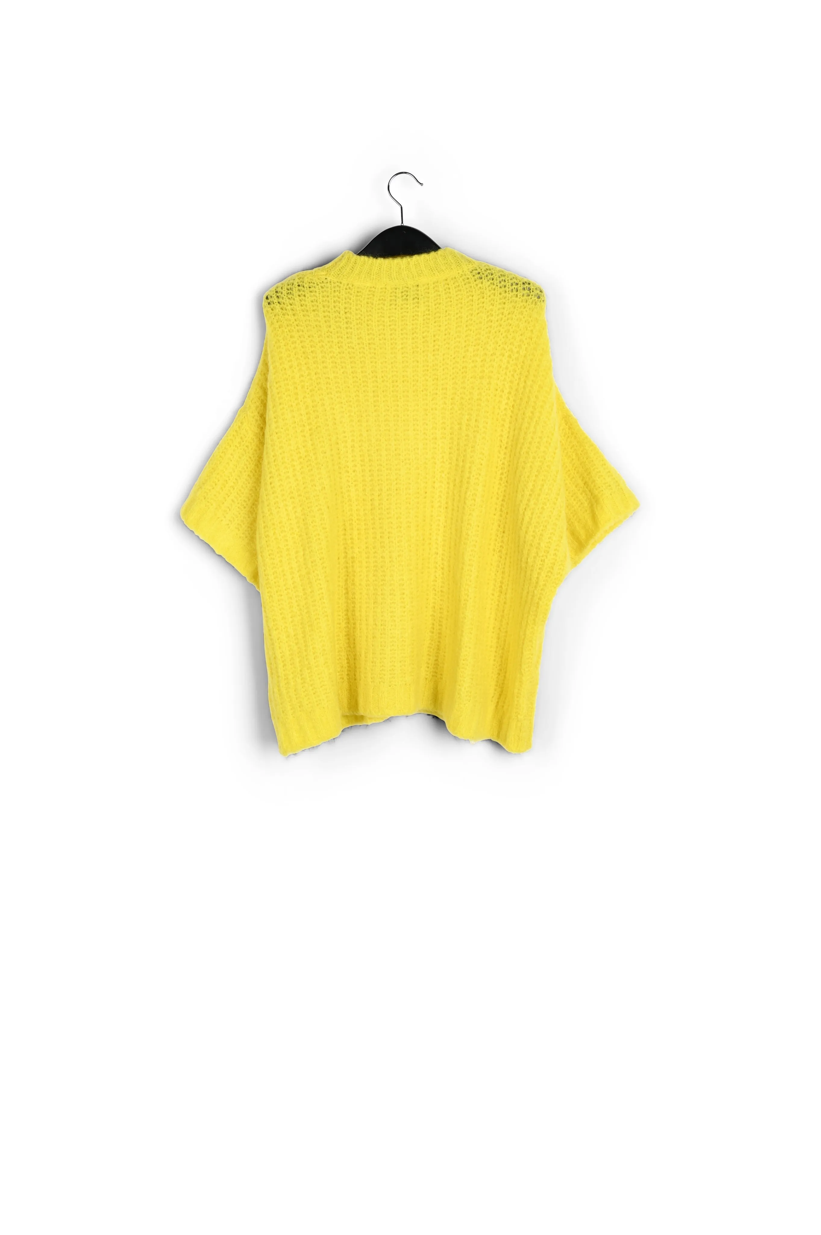 Yellow boxy cut knit sweater