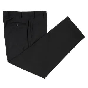 Zanella Todd Jet Black Wool Twill Half Lined Flat Front Dress Pants 33W