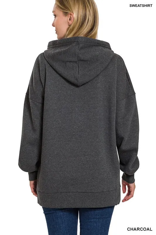 ZENANA Oversized Hoodie Longline Sweatshirt