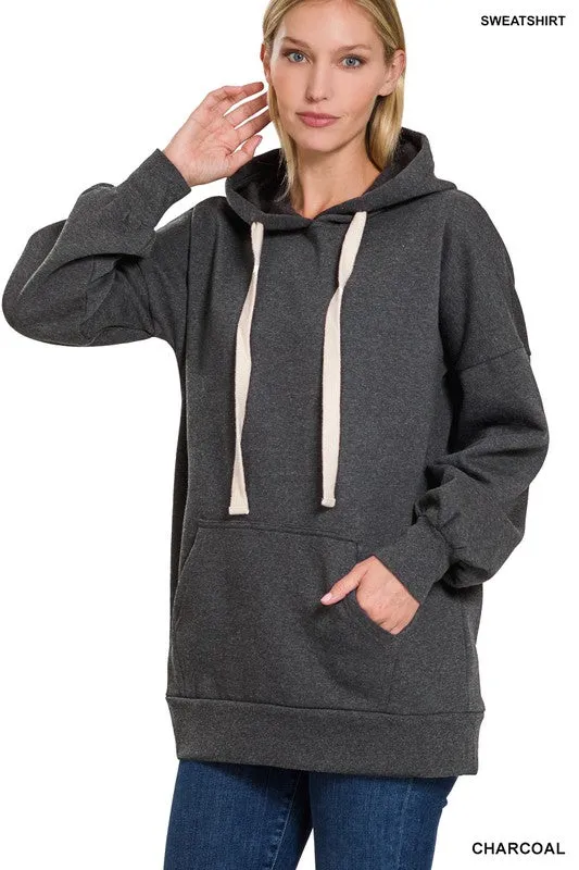 ZENANA Oversized Hoodie Longline Sweatshirt