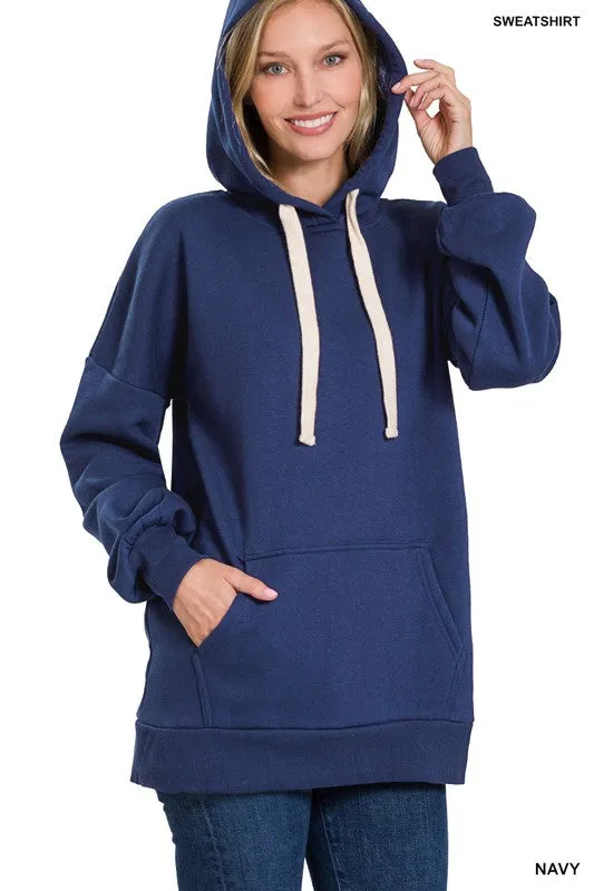 ZENANA Oversized Hoodie Longline Sweatshirt