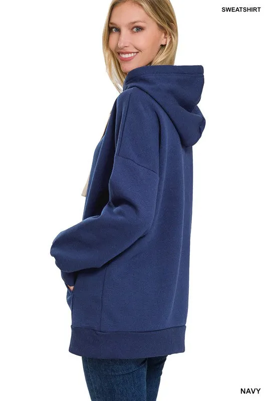 ZENANA Oversized Hoodie Longline Sweatshirt
