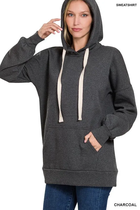 ZENANA Oversized Hoodie Longline Sweatshirt